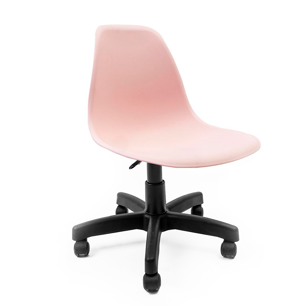 Cadeira de Escritório Secretária Eames Preta e Rosa Cadeira de Escritório Secretária Eames Preta e Rosa