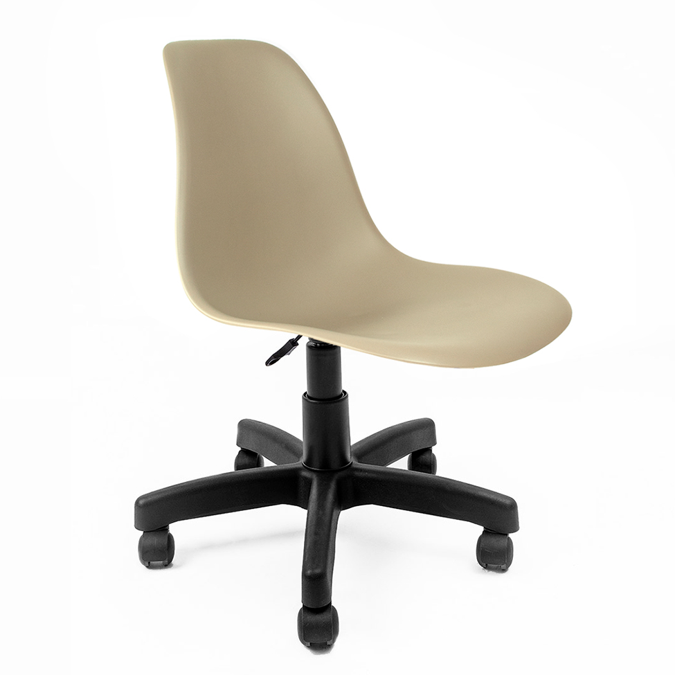 Cadeira de Escritório Secretária Eames Preta e Fendi Cadeira de Escritório Secretária Eames Preta e Fendi