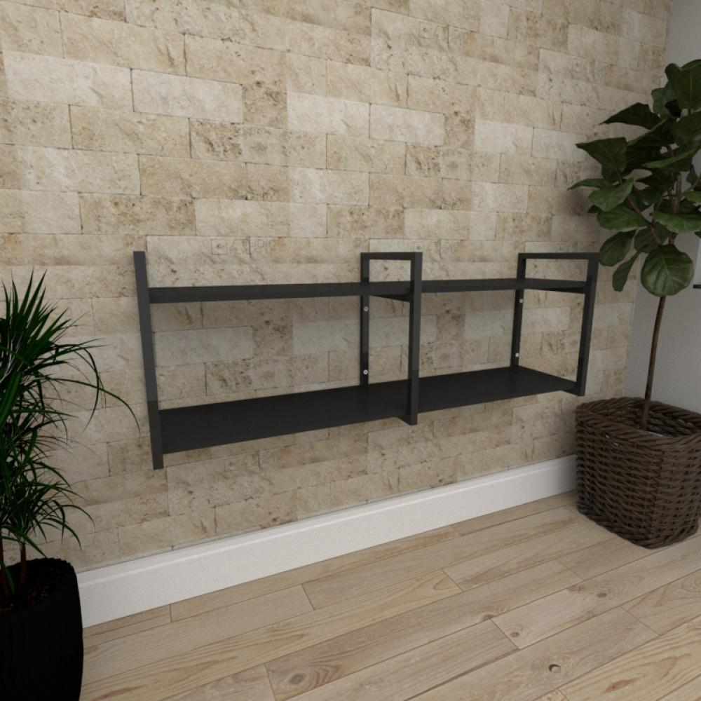 Mini estante industrial para sala aço cor preto prateleiras 30 cm cor preto modelo ind04peps Mini estante industrial para sala aço cor preto prateleiras 30 cm cor preto modelo ind04peps