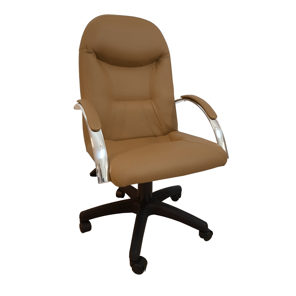 Cadeira Giratória Escritório Day Presidente Caramelo Relax Base Preta c/ Rodizio - 100% Nacional Cadeira Giratória Escritório Day Presidente Caramelo Relax Base Preta c/ Rodizio - 100% Nacional