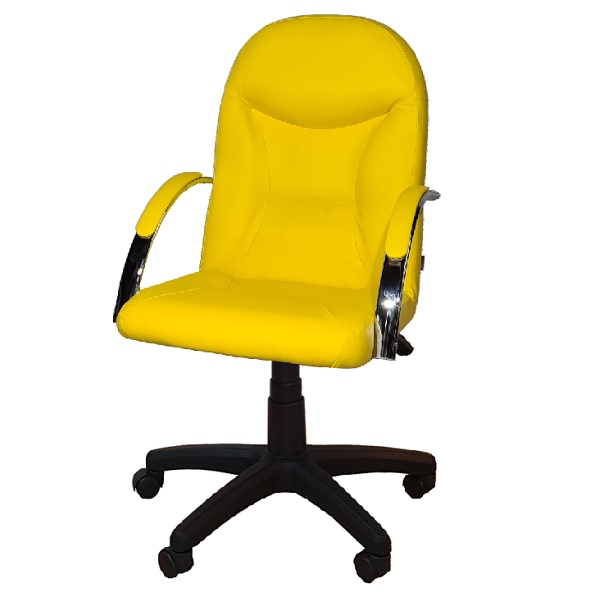 Cadeira Giratória Escritório Day Presidente Amarela Relax Base Preta c/ Rodizio - 100% Nacional Cadeira Giratória Escritório Day Presidente Amarela Relax Base Preta c/ Rodizio - 100% Nacional