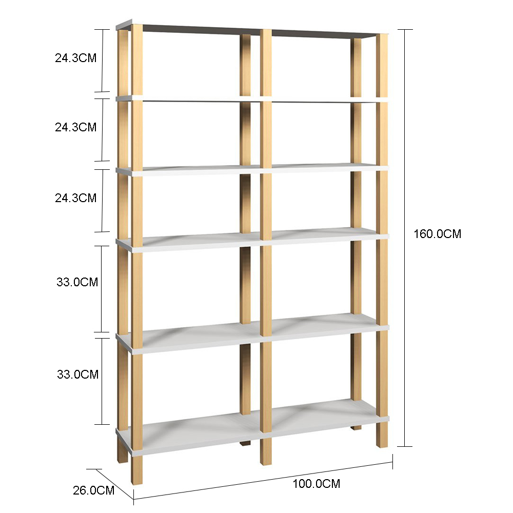 Estante 100x26x160 Branca Estante 100x26x160 Branca