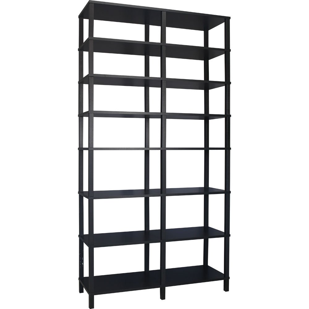 Estante 116x38x221 Preta Montantes Pretos Estante 116x38x221 Preta Montantes Pretos