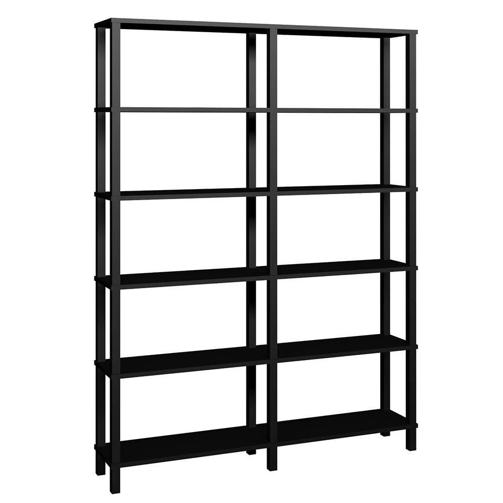 Estante 140x26x186 Preto Montantes Pretos Estante 140x26x186 Preto Montantes Pretos