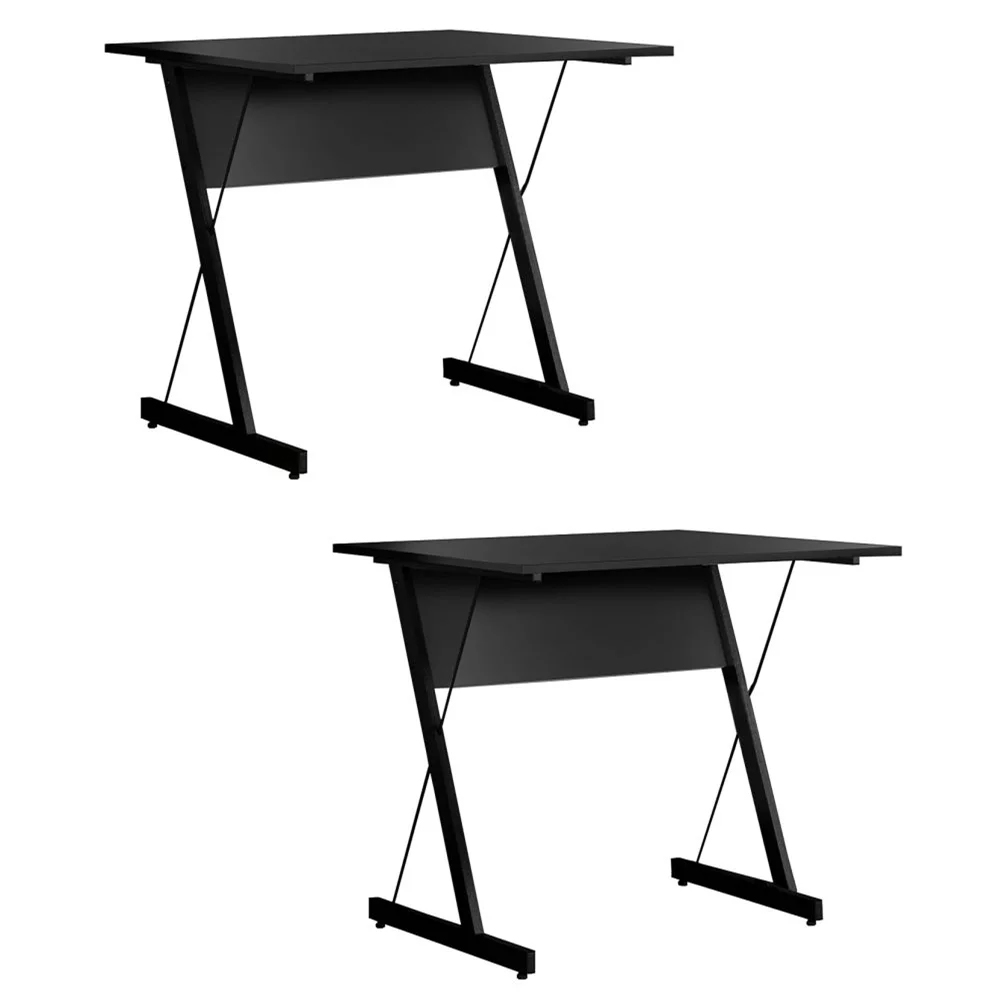 Kit 2 Mesas Para Computador Escrivaninha Zetta 90cm Pés Metálicos Preto - Fit Mobel Kit 2 Mesas Para Computador Escrivaninha Zetta 90cm Pés Metálicos Preto - Fit Mobel