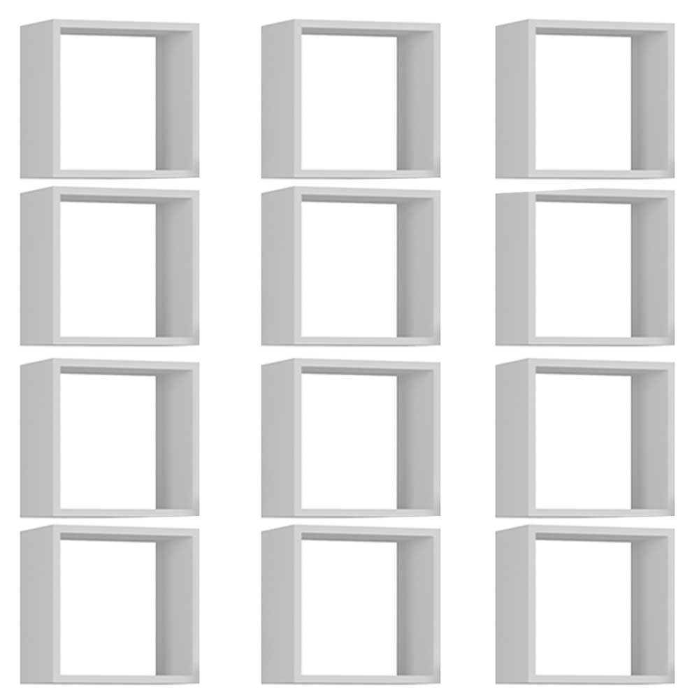 Kit 12 Nichos Organizador 30x30cm Branco G01 - Gran Belo Kit 12 Nichos Organizador 30x30cm Branco G01 - Gran Belo