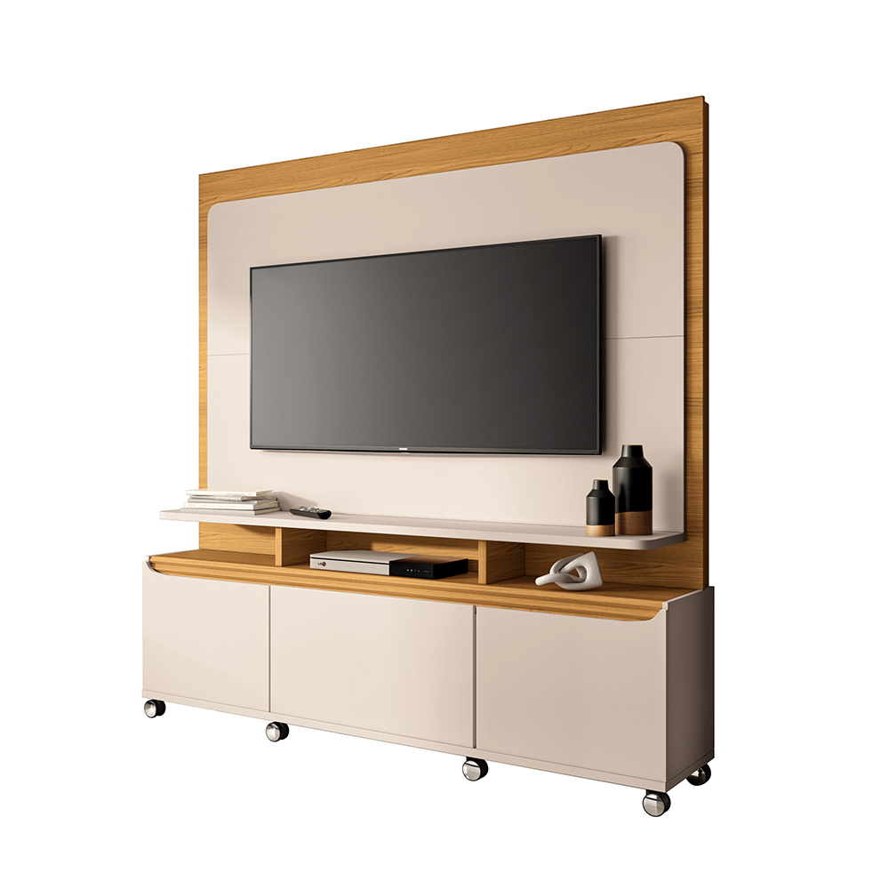 Home Estante para TV de até 70 Polegadas 2 Portas e 1 Gaveta MDP/MDF Mania OffWhite/Cinamomo G26 - Gran Belo Home Estante para TV de até 70 Polegadas 2 Portas e 1 Gaveta MDP/MDF Mania OffWhite/Cinamomo G26 - Gran Belo