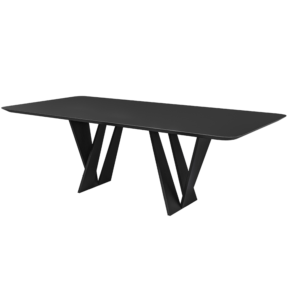 Mesa Sala de Jantar 6 Lugares 160cm Tampo com Vidro Shuri Preto/Ébano G13 - Gran Belo Mesa Sala de Jantar 6 Lugares 160cm Tampo com Vidro Shuri Preto/Ébano G13 - Gran Belo