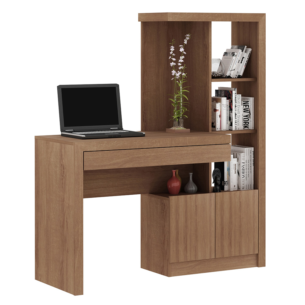 Mesa Conjunto para Escritório Home Office ME4143 MDP Amendoa G69 - Gran Belo Mesa Conjunto para Escritório Home Office ME4143 MDP Amendoa G69 - Gran Belo