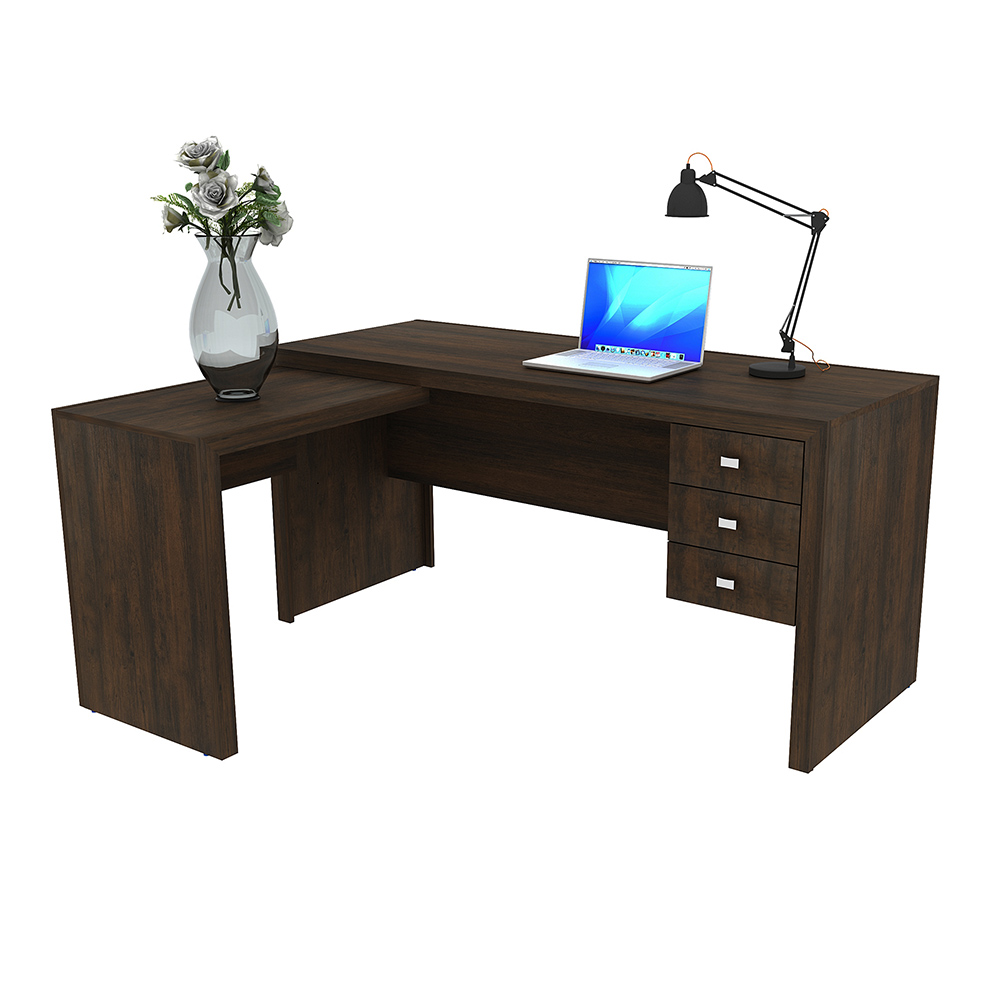 Mesa para Escritório Home Office ME4106 MDP Rustico G69 - Gran Belo Mesa para Escritório Home Office ME4106 MDP Rustico G69 - Gran Belo