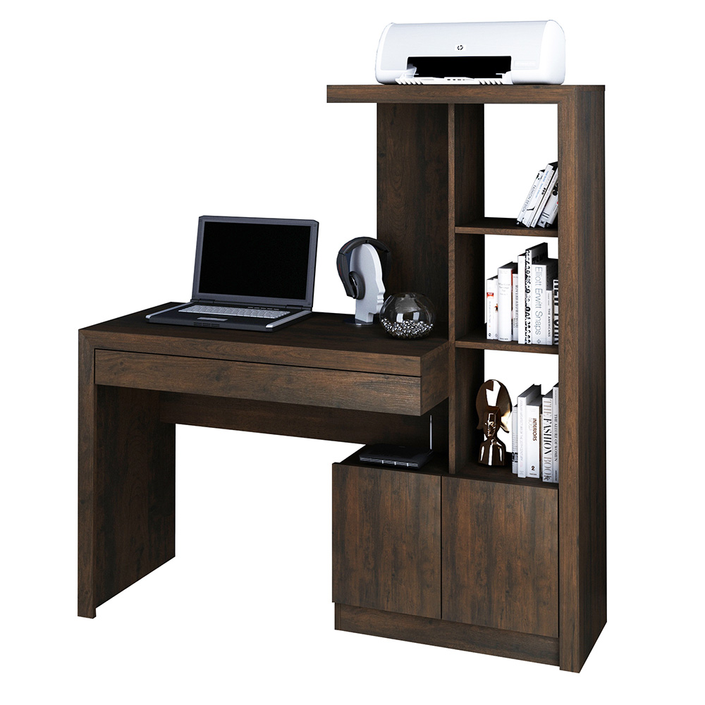 Mesa Conjunto para Escritório Home Office ME4143 MDP Rustico G69 - Gran Belo Mesa Conjunto para Escritório Home Office ME4143 MDP Rustico G69 - Gran Belo