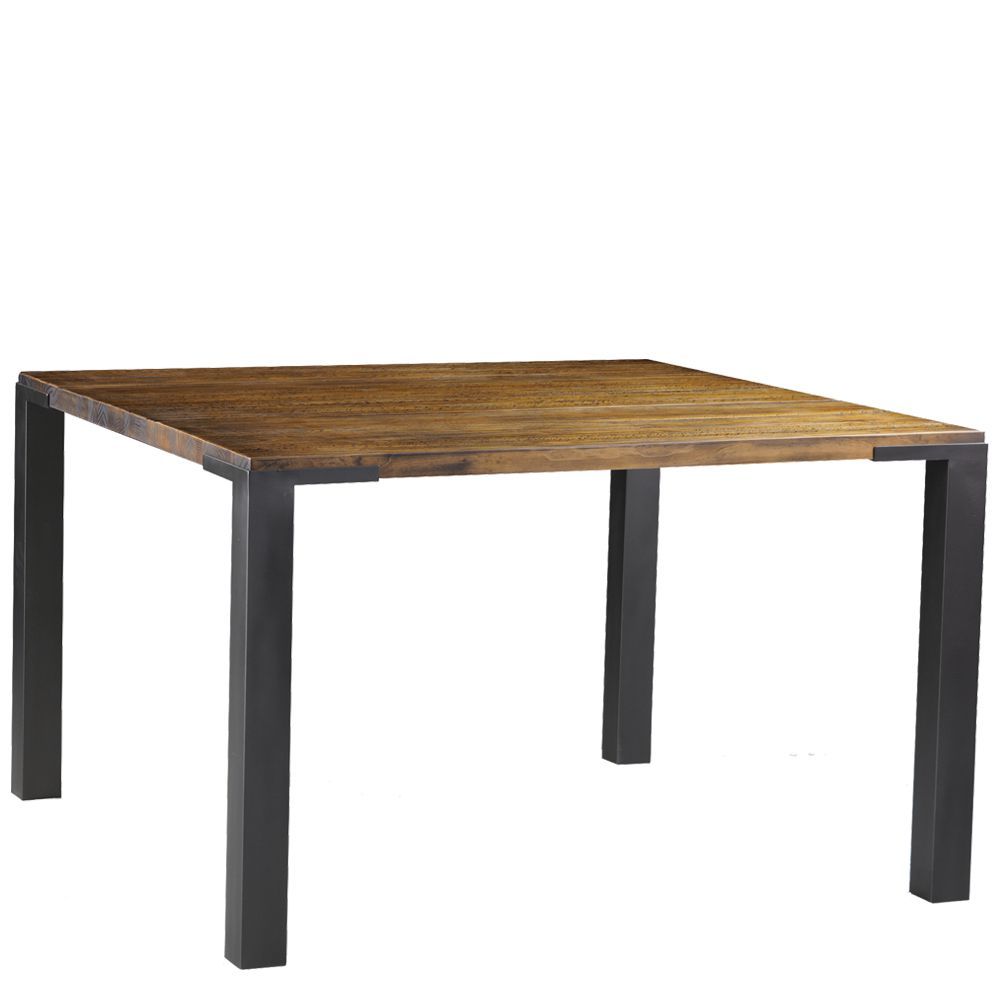 Mesa Sala de Jantar Cozinha Bladel Quadrada 120cm Grafite Madeira Maciça Rustic Brown G54 - Gran Belo Mesa Sala de Jantar Cozinha Bladel Quadrada 120cm Grafite Madeira Maciça Rustic Brown G54 - Gran Belo