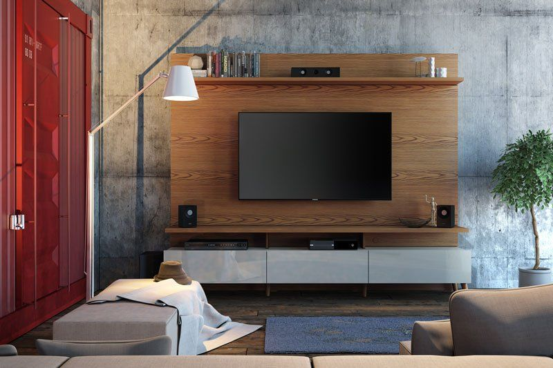 Home Theater Boss 2.2 Freijó com Off White - Imcal Móveis Home Theater Boss 2.2 Freijó com Off White - Imcal Móveis