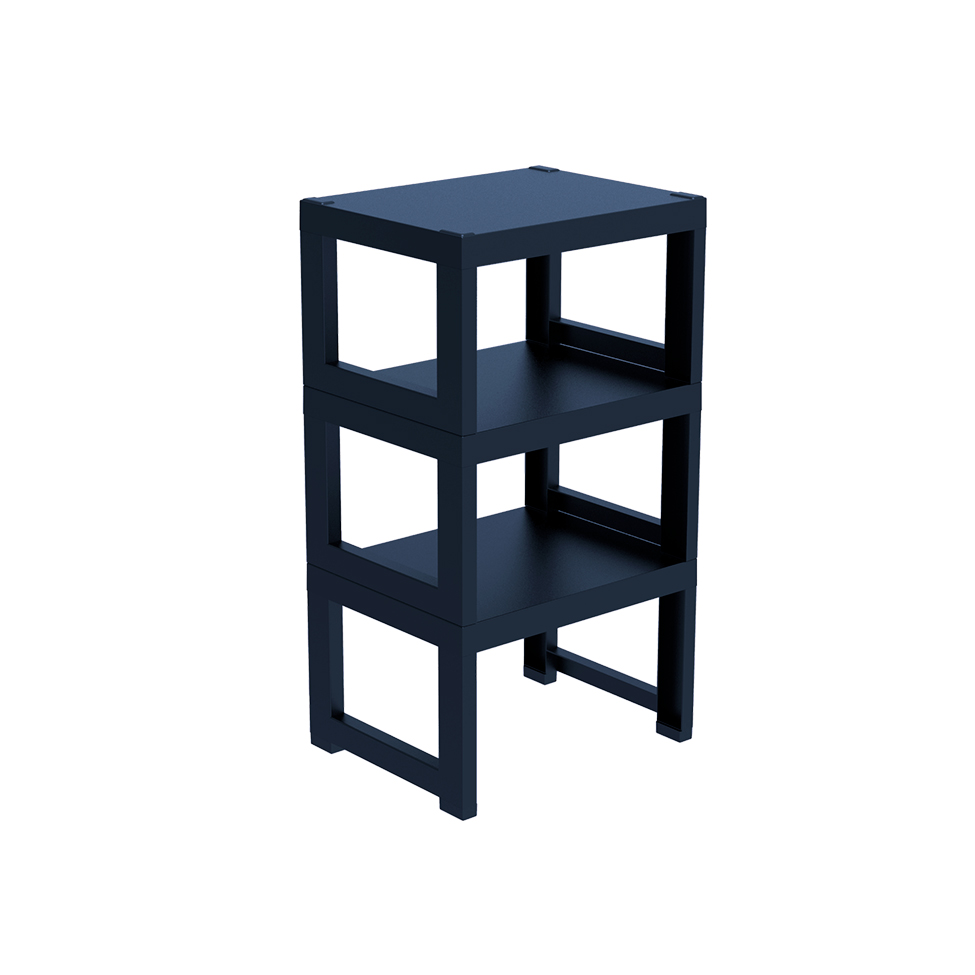 Estante Demi Quadra com 3 Prateleiras Navy Estante Demi Quadra com 3 Prateleiras Navy