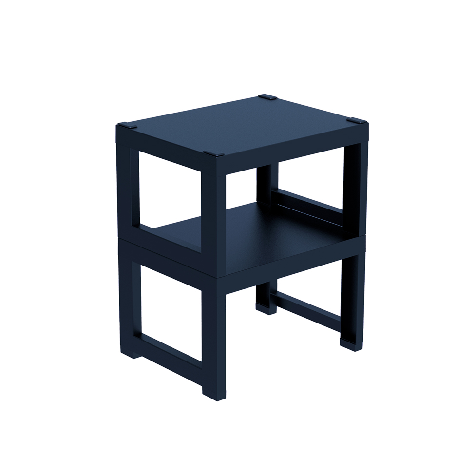 Estante Demi Quadra com 2 Prateleiras Navy Estante Demi Quadra com 2 Prateleiras Navy