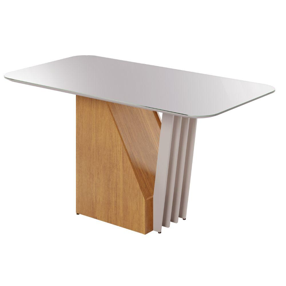 Mesa de Jantar Harpa JCM Movelaria Off White 1,20 M Mesa de Jantar Harpa JCM Movelaria Off White 1,20 M