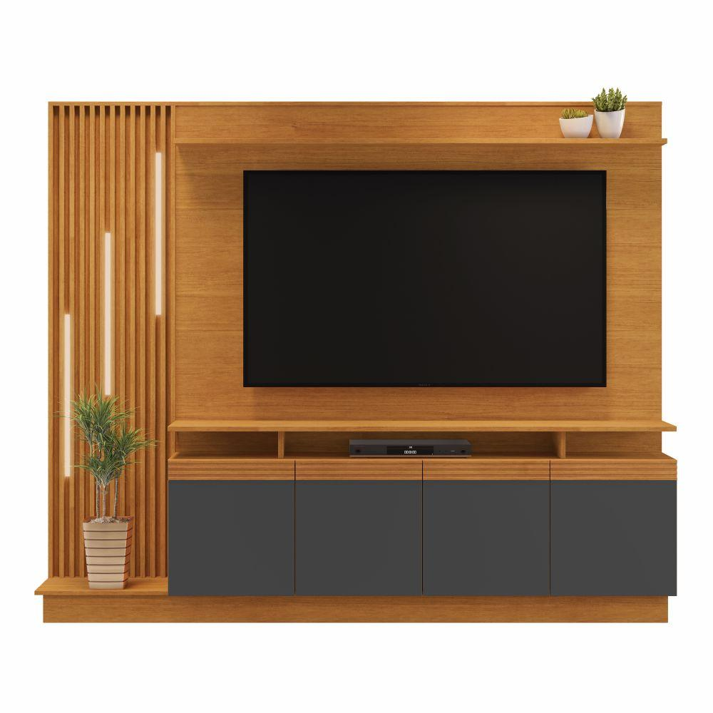 Home Absoluto para TV até 65 Polegadas JCM Movelaria Cinamono Grafite Home Absoluto para TV até 65 Polegadas JCM Movelaria Cinamono Grafite
