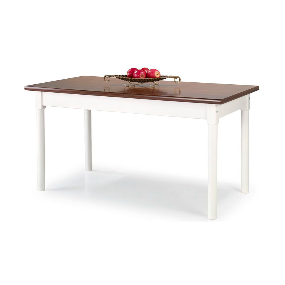 Mesa em Madeira Maciça Retangular 6 Lugares BRANCO Mesa em Madeira Maciça Retangular 6 Lugares BRANCO