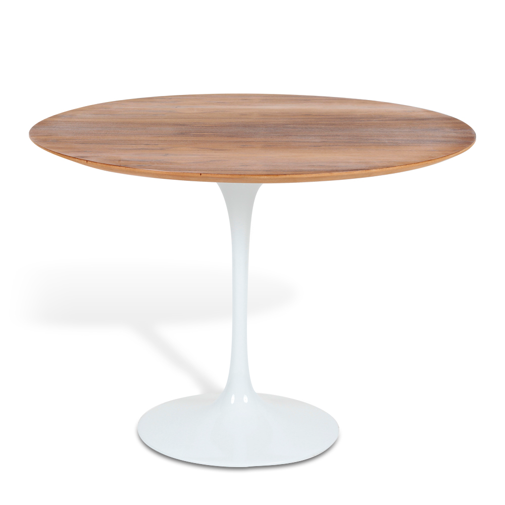 Mesa Saarinen Tulip Redonda Imbuia 137cm Base Branca Mesa Saarinen Tulip Redonda Imbuia 137cm Base Branca
