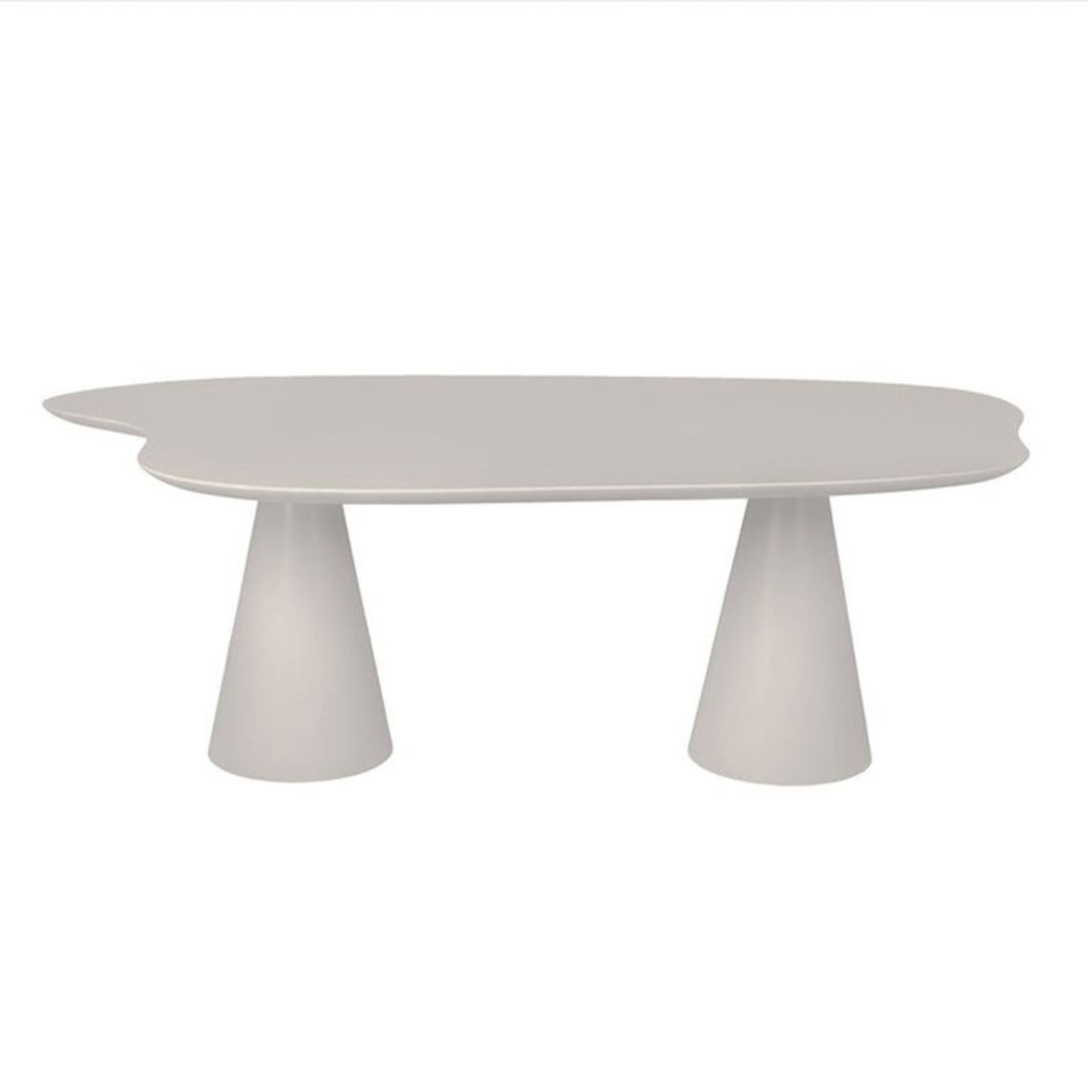 Mesa de Jantar 160x90 Cone Orgânica Nuvem cor Cinza Mesa de Jantar 160x90 Cone Orgânica Nuvem cor Cinza