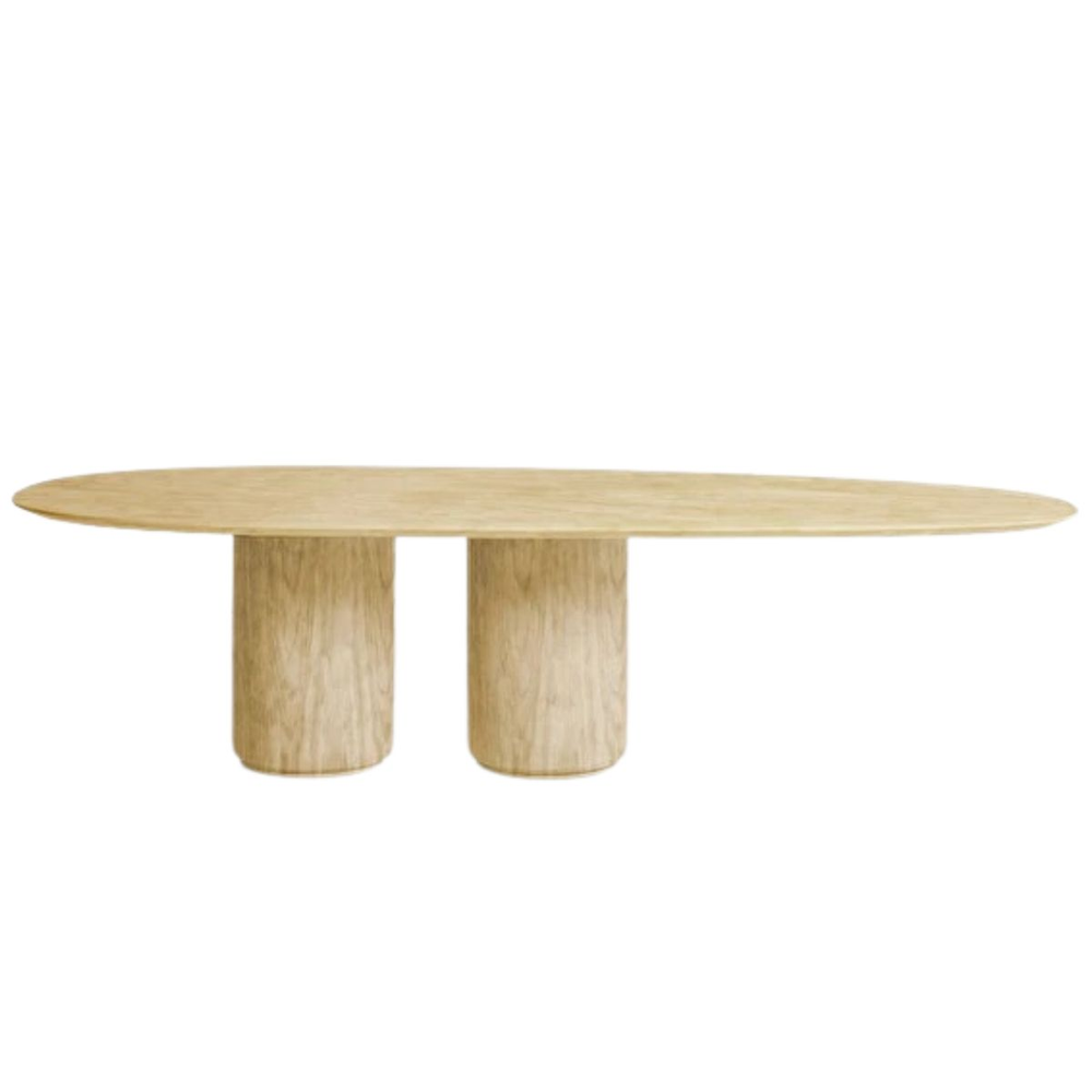 Mesa de Jantar Oásis Orgânica Cilíndrica Carvalho 120x80 cm Mesa de Jantar Oásis Orgânica Cilíndrica Carvalho 120x80 cm