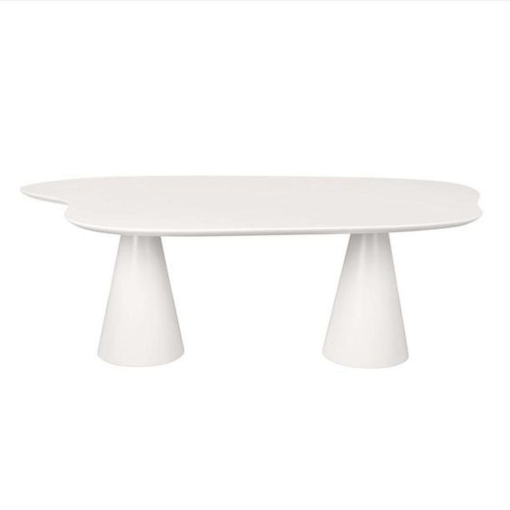 Mesa de Jantar 180x100 Cone Orgânica Nuvem cor Branca Mesa de Jantar 180x100 Cone Orgânica Nuvem cor Branca