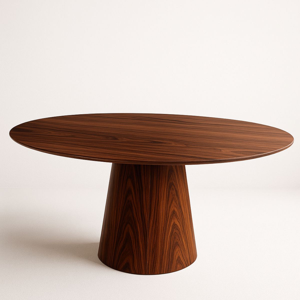 Mesa de Jantar Cone Oval 180x100 cm Madeira Pau Ferro Mesa de Jantar Cone Oval 180x100 cm Madeira Pau Ferro