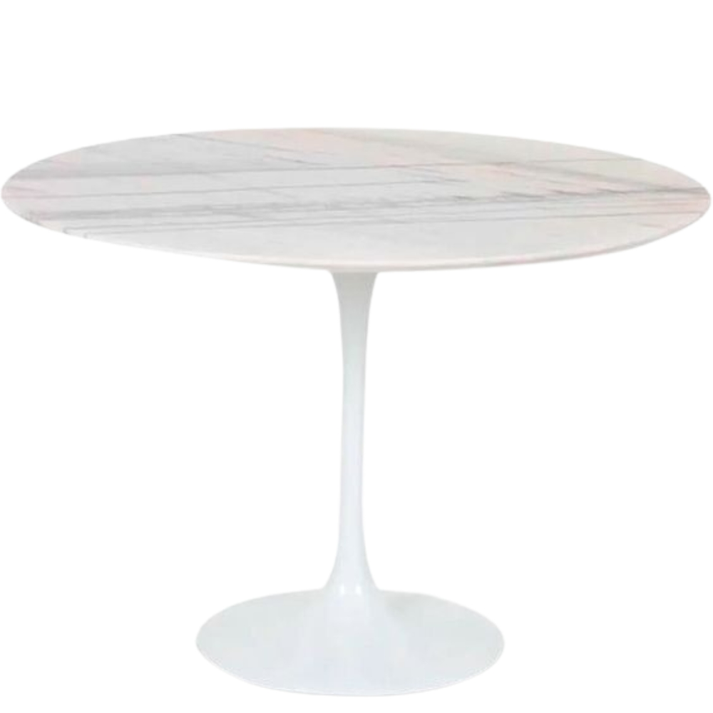 Mesa de Jantar Tulipa Saarinen Redonda 130 cm Mármore Branco Extra Mesa de Jantar Tulipa Saarinen Redonda 130 cm Mármore Branco Extra