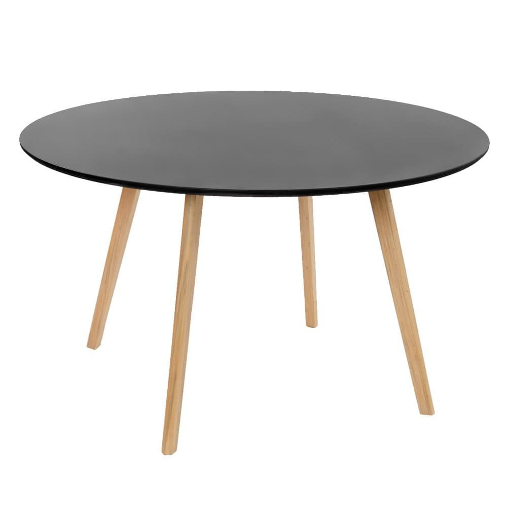Mesa de jantar cozinha redonda Leda 120 cm Preto Mesa de jantar cozinha redonda Leda 120 cm Preto