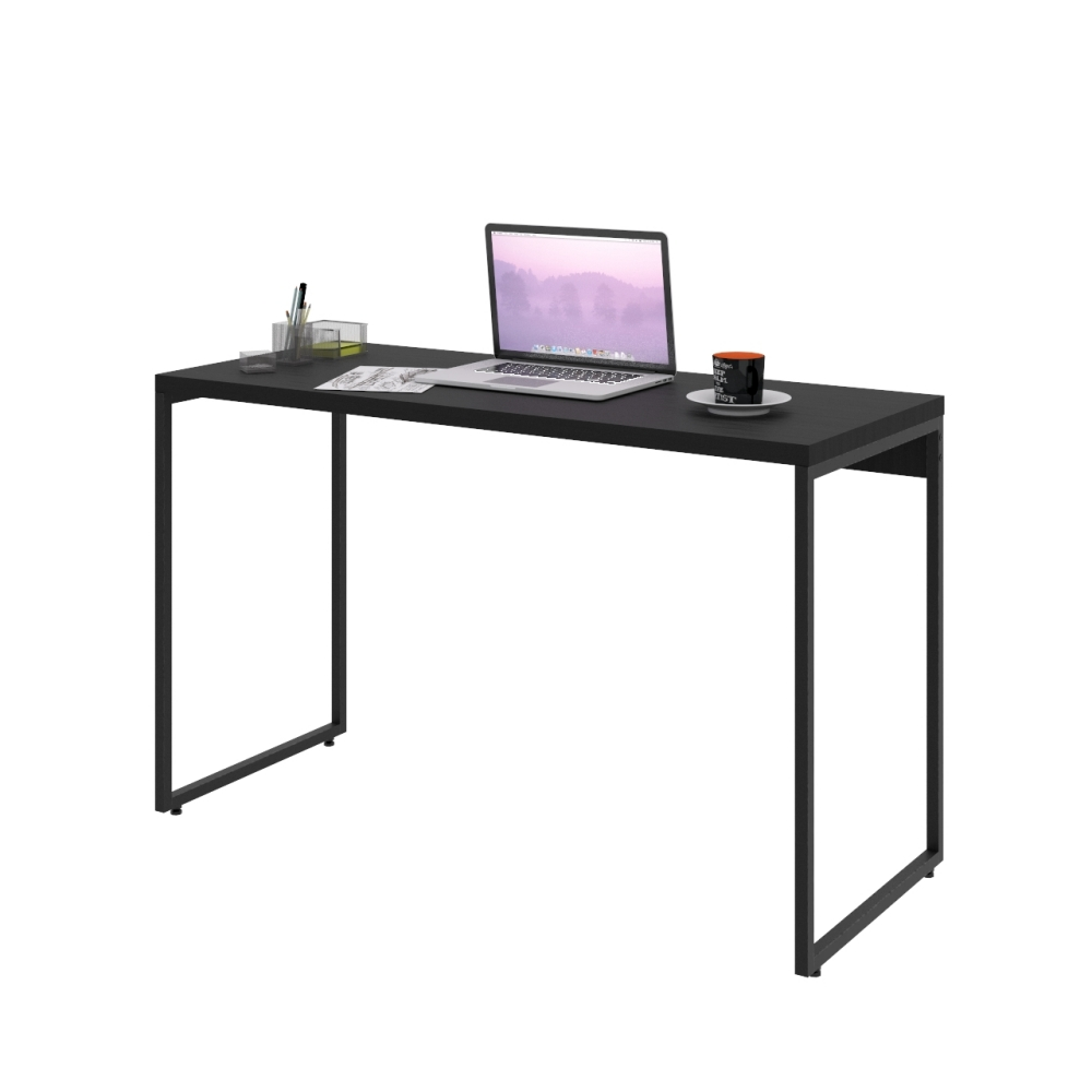 Mesa Para Escritório e Home Office Industrial Aspen 120 cm C01 Onix - Lyam Decor Mesa Para Escritório e Home Office Industrial Aspen 120 cm C01 Onix - Lyam Decor