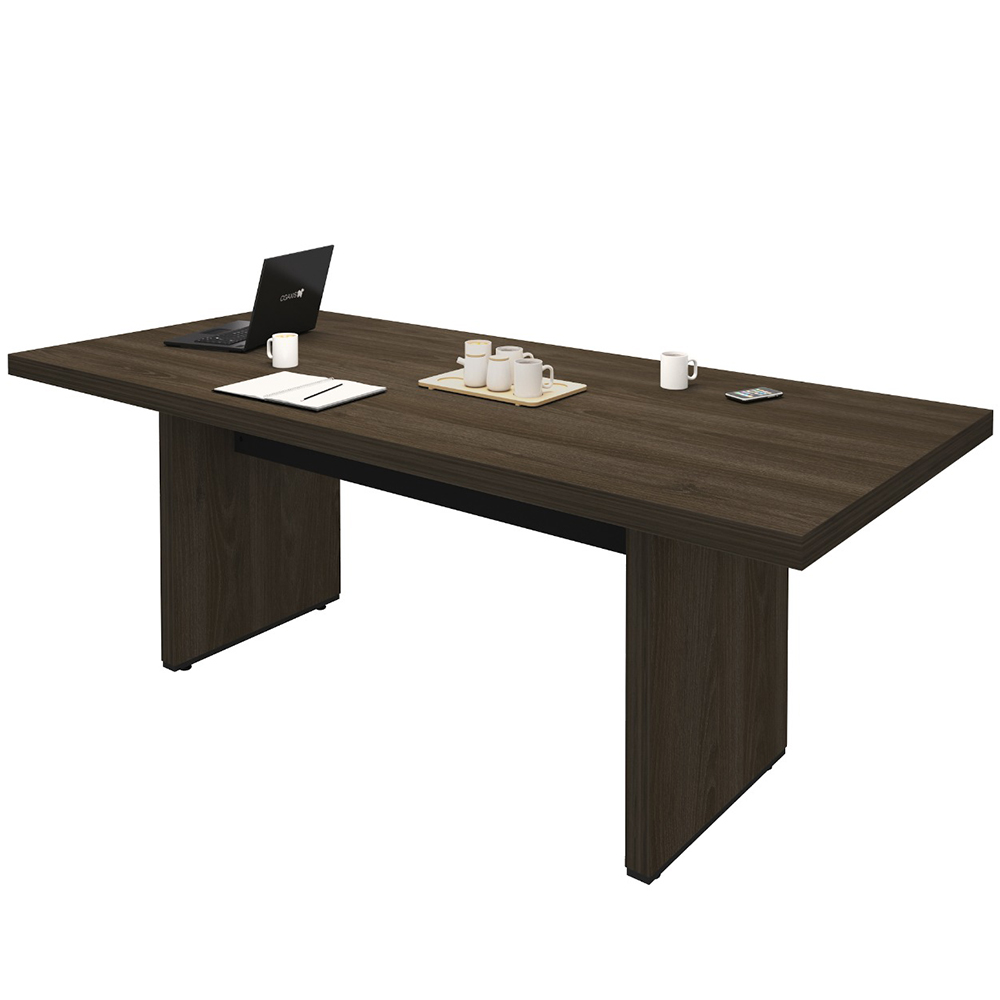 Mesa Para Escritório Reunião E Home Office Atria Executiva 204x90cm A02 Charuto Preto - Lyam Decor Mesa Para Escritório Reunião E Home Office Atria Executiva 204x90cm A02 Charuto Preto - Lyam Decor