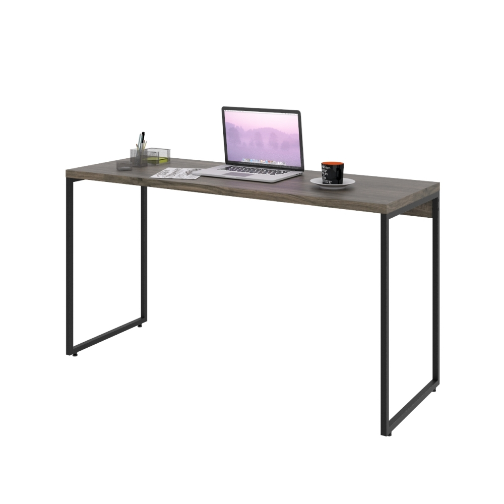 Mesa Para Escritório e Home Office Industrial Aspen 135 cm C01 Carvalho Dark - Lyam Decor Mesa Para Escritório e Home Office Industrial Aspen 135 cm C01 Carvalho Dark - Lyam Decor