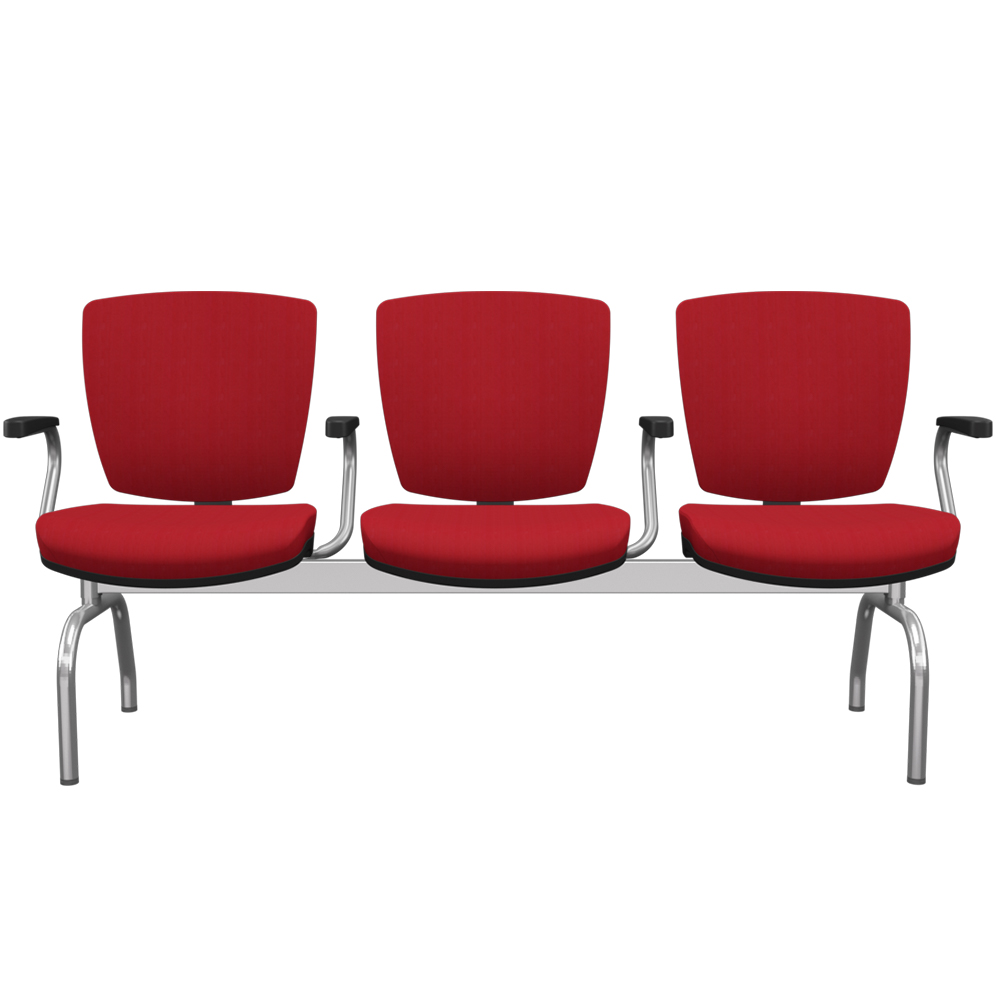 Cadeira Longarina 3 Lugares Aeroporto Recepção Cromado Baixa Flexi P03 Poliéster Vermelho - Lyam Cadeira Longarina 3 Lugares Aeroporto Recepção Cromado Baixa Flexi P03 Poliéster Vermelho - Lyam