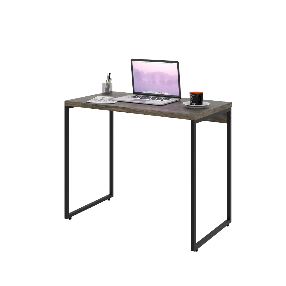 Mesa Para Escritório e Home Office Industrial Aspen 90 cm C01 Carvalho Dark - Lyam Decor Mesa Para Escritório e Home Office Industrial Aspen 90 cm C01 Carvalho Dark - Lyam Decor