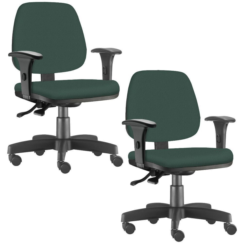 Kit 02 Cadeiras Giratória Job L02 Executiva Ergonômica Escritório Crepe Verde Musgo - Lyam Decor Kit 02 Cadeiras Giratória Job L02 Executiva Ergonômica Escritório Crepe Verde Musgo - Lyam Decor