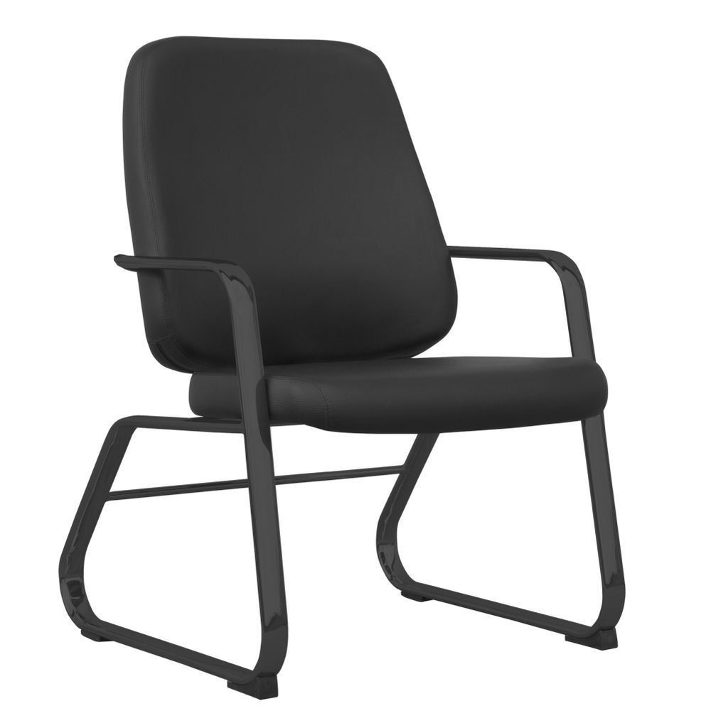 Cadeira Executiva Diretor Base Fixa Preto Maxxer F02 Couro Ecológico Preto - Lyam Decor Cadeira Executiva Diretor Base Fixa Preto Maxxer F02 Couro Ecológico Preto - Lyam Decor