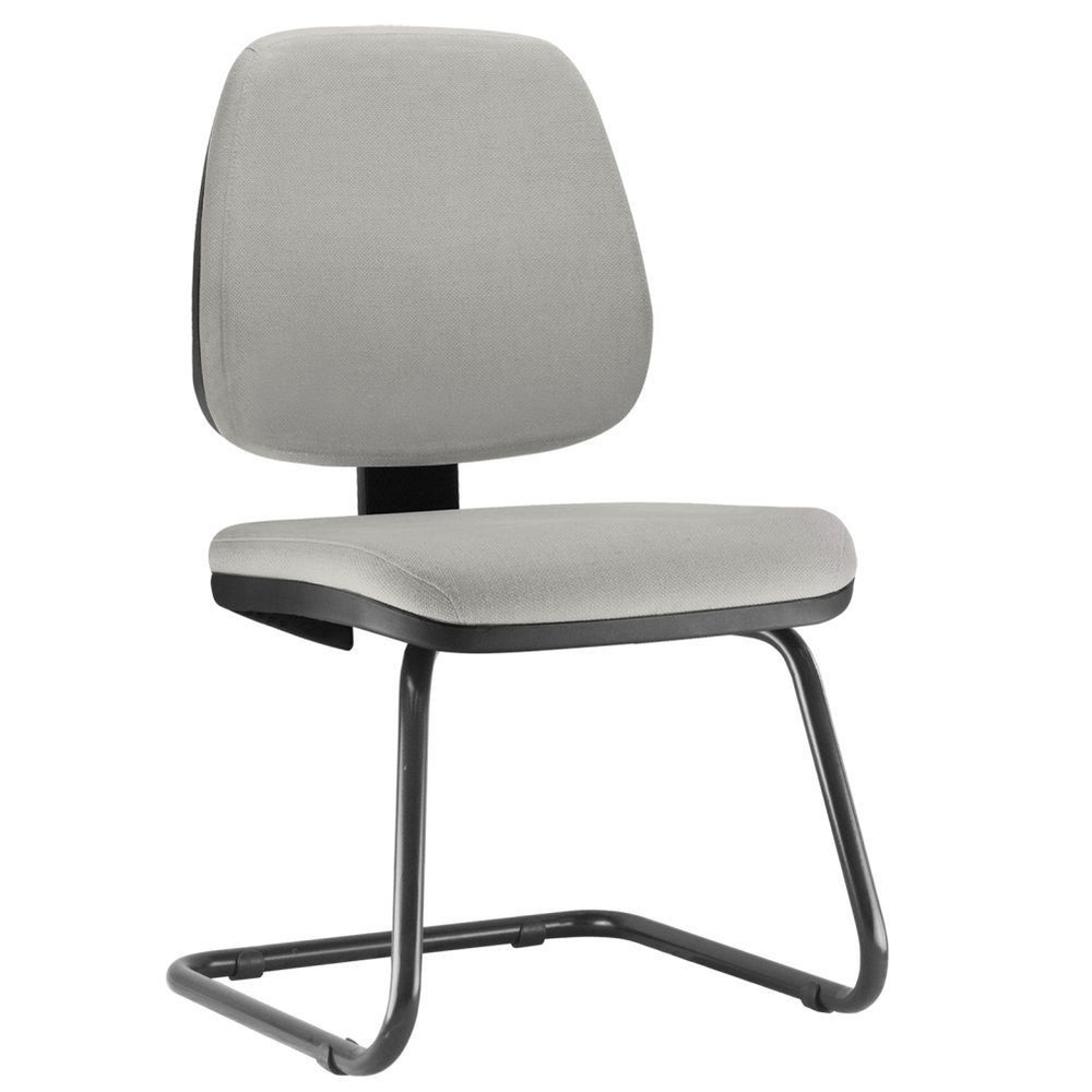 Cadeira Para Escritório Job L02 Fixa Linho Cinza - Lyam Decor Cadeira Para Escritório Job L02 Fixa Linho Cinza - Lyam Decor