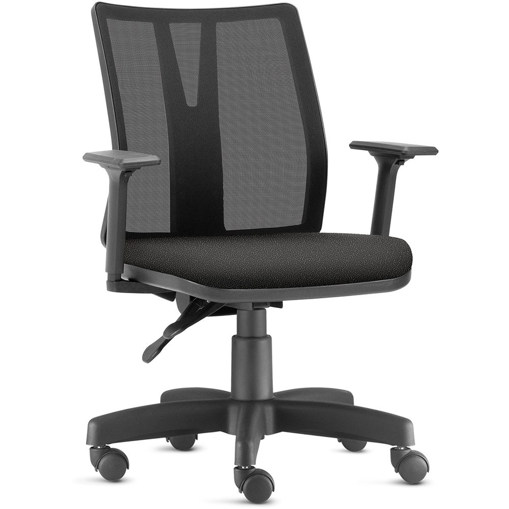 Cadeira de Escritório Diretor Giratória Executiva Addit F02 Crepe Preto - Lyam Decor Cadeira de Escritório Diretor Giratória Executiva Addit F02 Crepe Preto - Lyam Decor