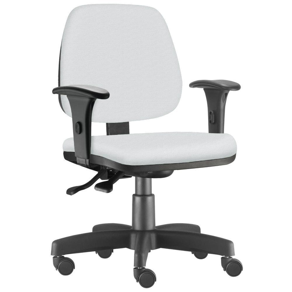 Cadeira Giratória Job L02 Executiva Ergonômica Escritório Couro Sintético Branco - Lyam Decor Cadeira Giratória Job L02 Executiva Ergonômica Escritório Couro Sintético Branco - Lyam Decor