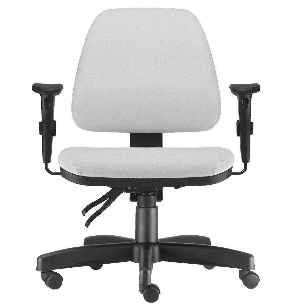 Cadeira de Escritório Giratória Executiva Ergonômica Sky L02 Couro Sintético Branco - Lyam Decor Cadeira de Escritório Giratória Executiva Ergonômica Sky L02 Couro Sintético Branco - Lyam Decor