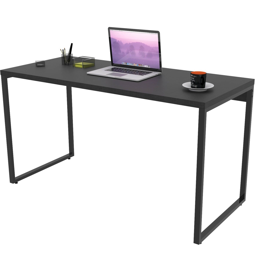 Mesa Para Escritório Home Office Estilo Industrial Form C01 135 cm Preto Onix - Lyam Decor Mesa Para Escritório Home Office Estilo Industrial Form C01 135 cm Preto Onix - Lyam Decor