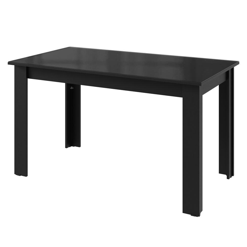 Mesa de Jantar Retangular com Tampo de Vidro Preto 5231 Madesa Mesa de Jantar Retangular com Tampo de Vidro Preto 5231 Madesa