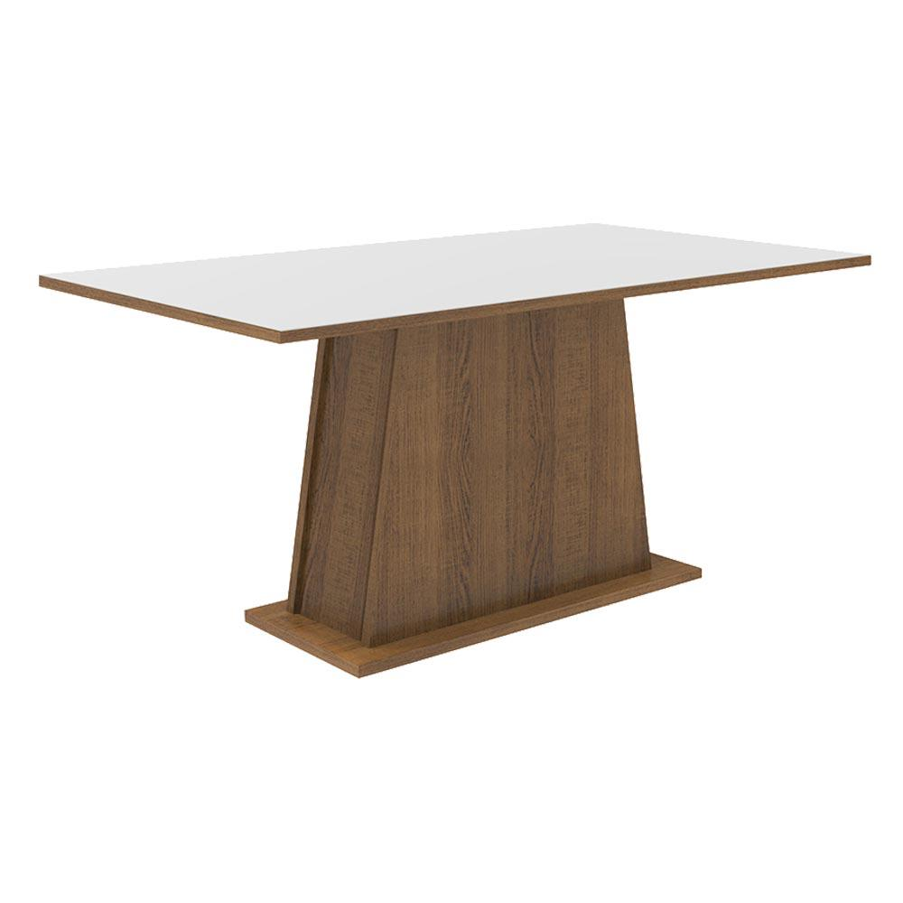 Mesa Madesa Retangular Tampo de Madeira 5364 - Rustic/Branco Mesa Madesa Retangular Tampo de Madeira 5364 - Rustic/Branco