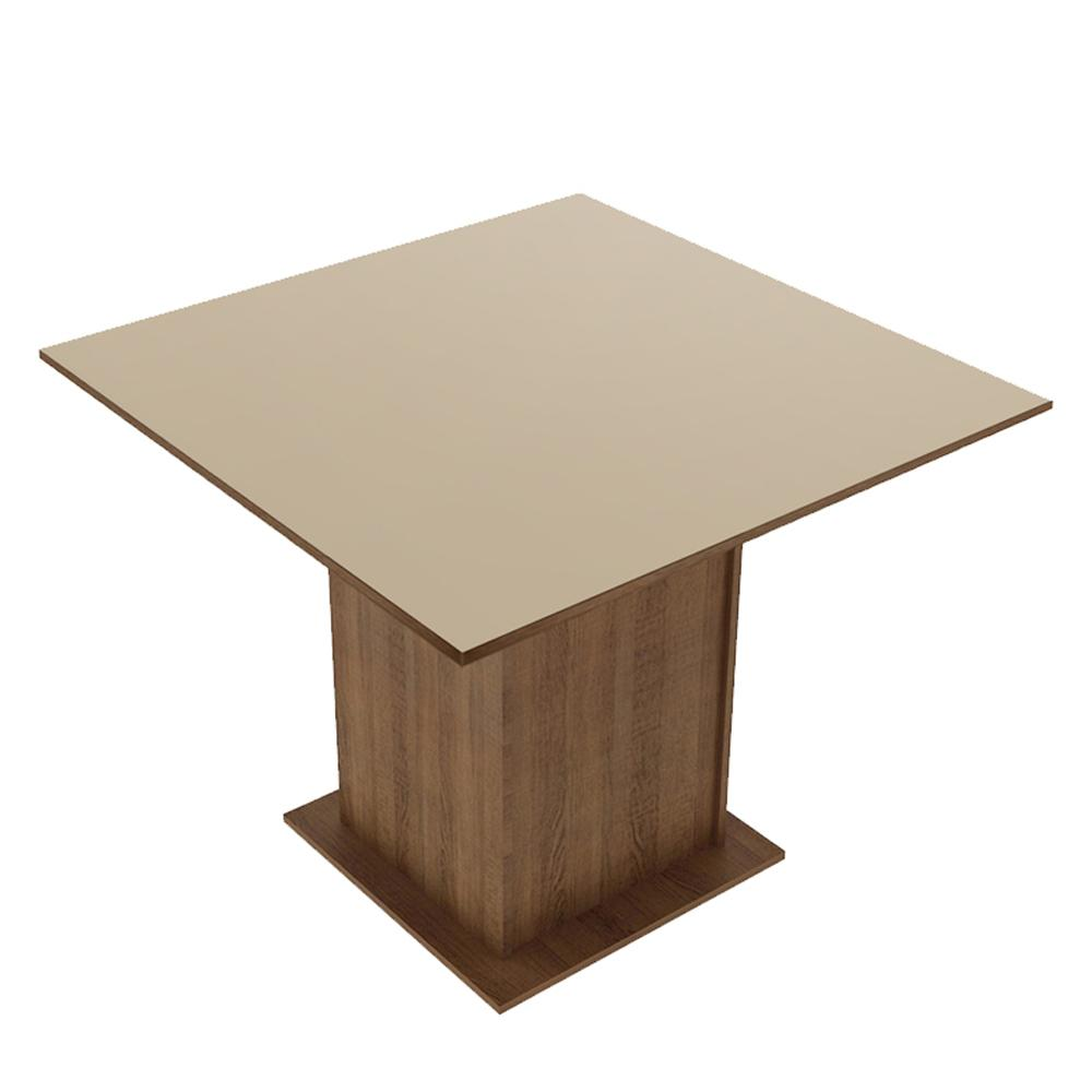 Mesa Madesa Quadrada Tampo de Madeira 5363 Rustic/Crema Mesa Madesa Quadrada Tampo de Madeira 5363 Rustic/Crema