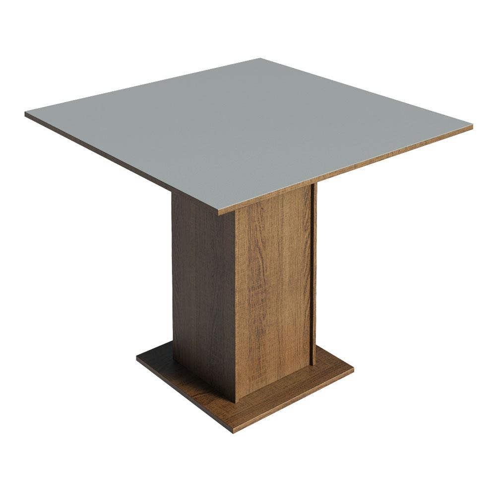 Mesa de Jantar Quadrada Tampo de Madeira Madesa 5363 - Rustic/Cinza Mesa de Jantar Quadrada Tampo de Madeira Madesa 5363 - Rustic/Cinza