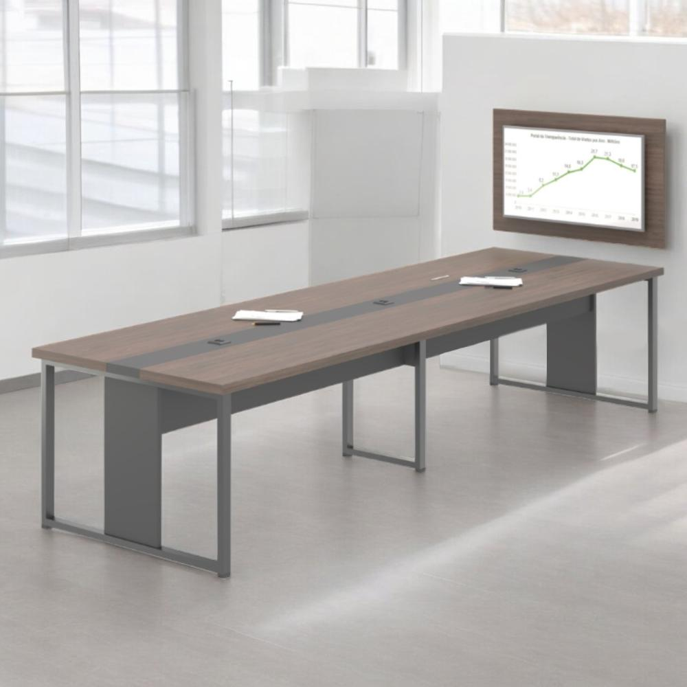 Mesa de Escritório com Painel TV 40" Leeds Leeds Freijó Preto Mesa de Escritório com Painel TV 40" Leeds Leeds Freijó Preto