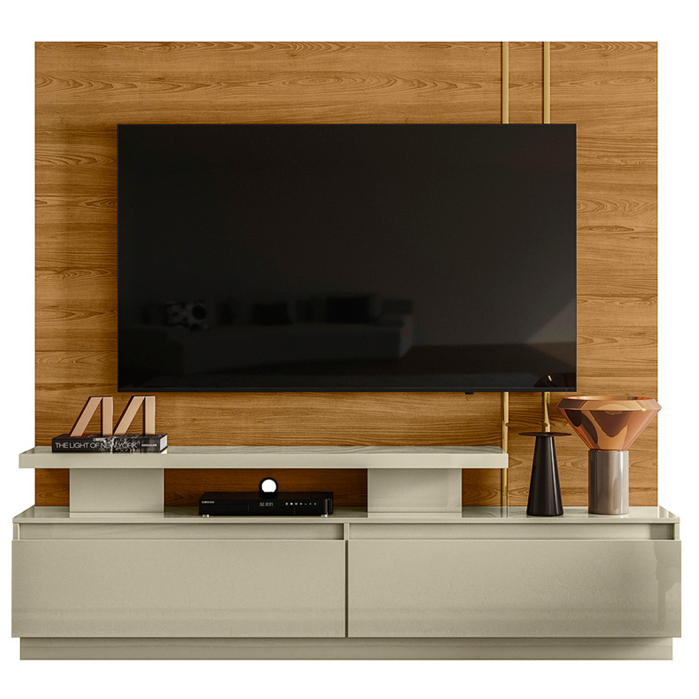 Estante Home Tv 75 Pol 183 cm Apolo Cumaru Opala MADETEC Estante Home Tv 75 Pol 183 cm Apolo Cumaru Opala MADETEC