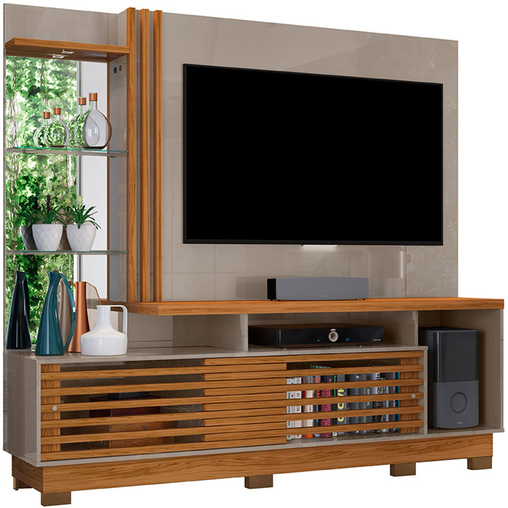 Estante Home Theater c/ Pés para Tv 60 Polegadas Paula Fendi/Naturale Estante Home Theater c/ Pés para Tv 60 Polegadas Paula Fendi/Naturale