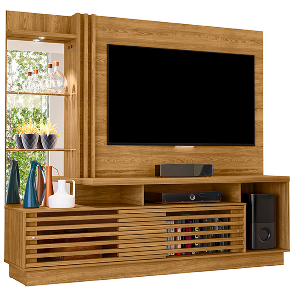 Estante Home Tv 60 Pol 200 cm Frizz Plus Cumaru MADETEC Estante Home Tv 60 Pol 200 cm Frizz Plus Cumaru MADETEC