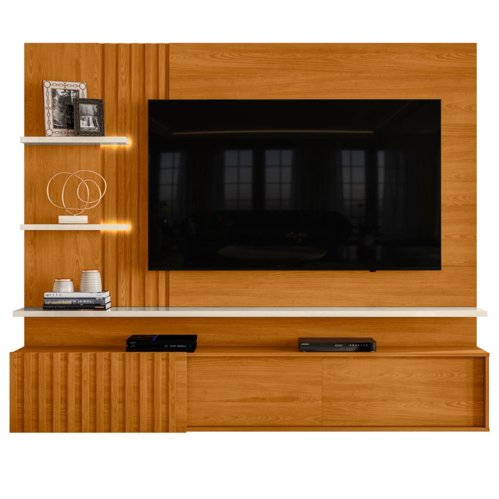 Home para TV's de 65 Polegadas Frisado Turim Cinamomo Off White Home para TV's de 65 Polegadas Frisado Turim Cinamomo Off White